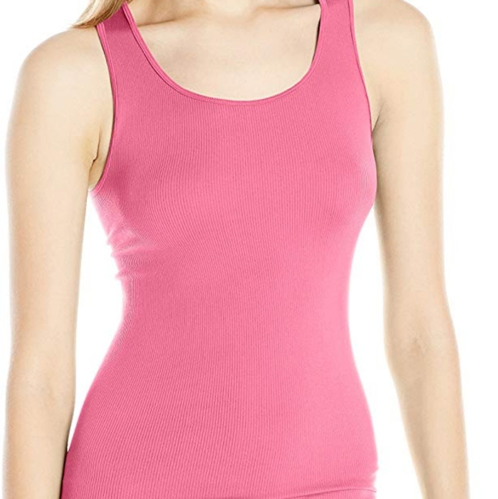 Women's Original Seamless Ribbed Pink Tank Top